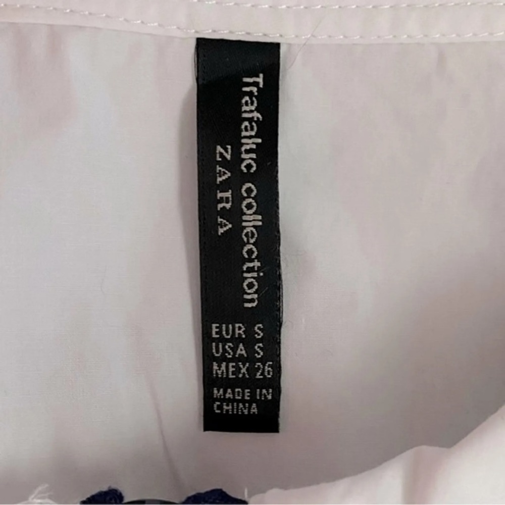 SOLD!!!  ZARA TRAFALUC COLLECTION Size Small Zipper Crop Top The Real Friends - Picture 5 of 9